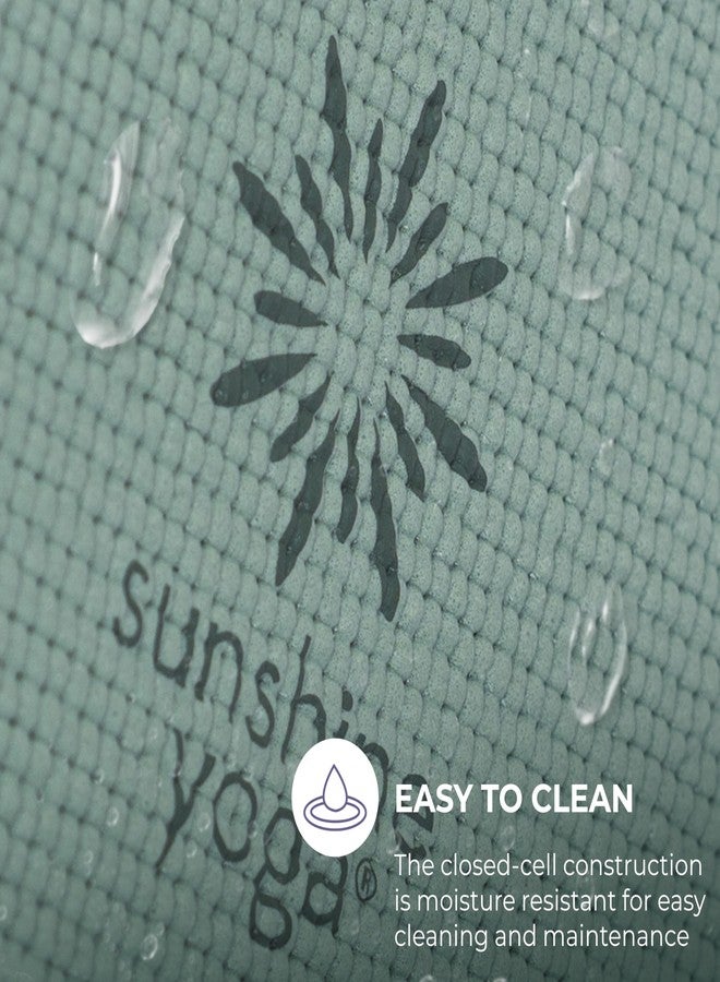 Sunshine Yoga Ascend Yoga Mat with Alignment Marks - Premium 6mm Thick, 72" x 24" Reversible Exercise Mat - Non Slip, Tear Resistant, Workout Mats for Pilates, Home, Studio, Gym, Floor Stretching - Sage Haven - Printed - Image 4