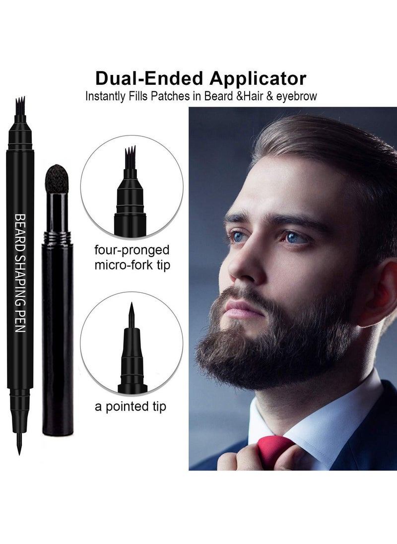 Generic Waterproof Double Headed Beard Filling Pen Set Black  - Image 2
