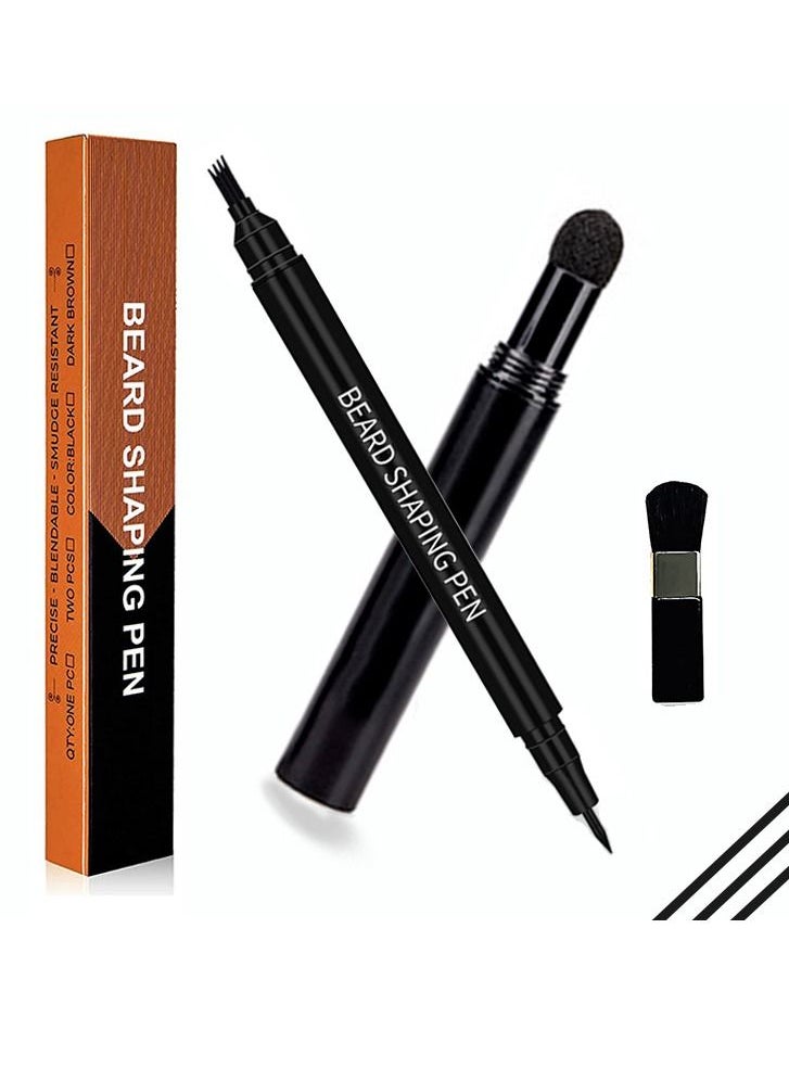 Generic Waterproof Double Headed Beard Filling Pen Set Black  - Image 1