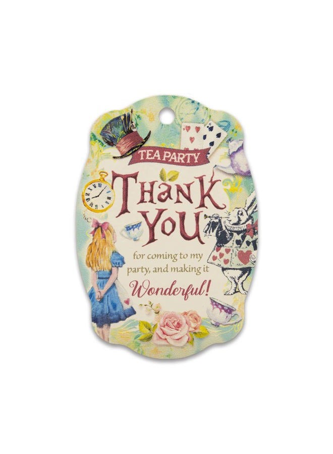 Summer-Ray.com Summer-Ray 50pcs Alice in The Wonderland Theme Thank You Gift Tag Favor Tags - Image 1