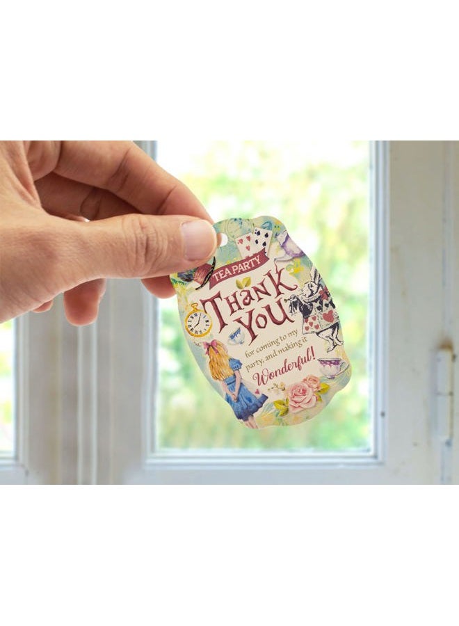 Summer-Ray.com Summer-Ray 50pcs Alice in The Wonderland Theme Thank You Gift Tag Favor Tags - Image 2