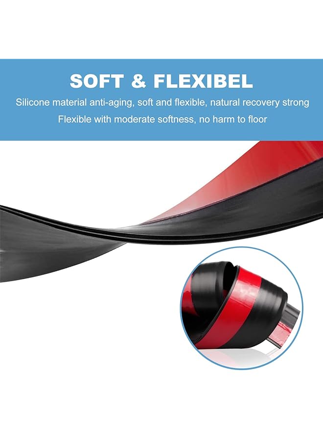 erorex Door Draft Stopper 120 Cm Length Under Door Seal Door Sweep For Exterior And Interior Doors Door Bottom Draft Blocker Dust And Noise Insulation Weather Stripping Draft Guard Insulator Black - Image 4