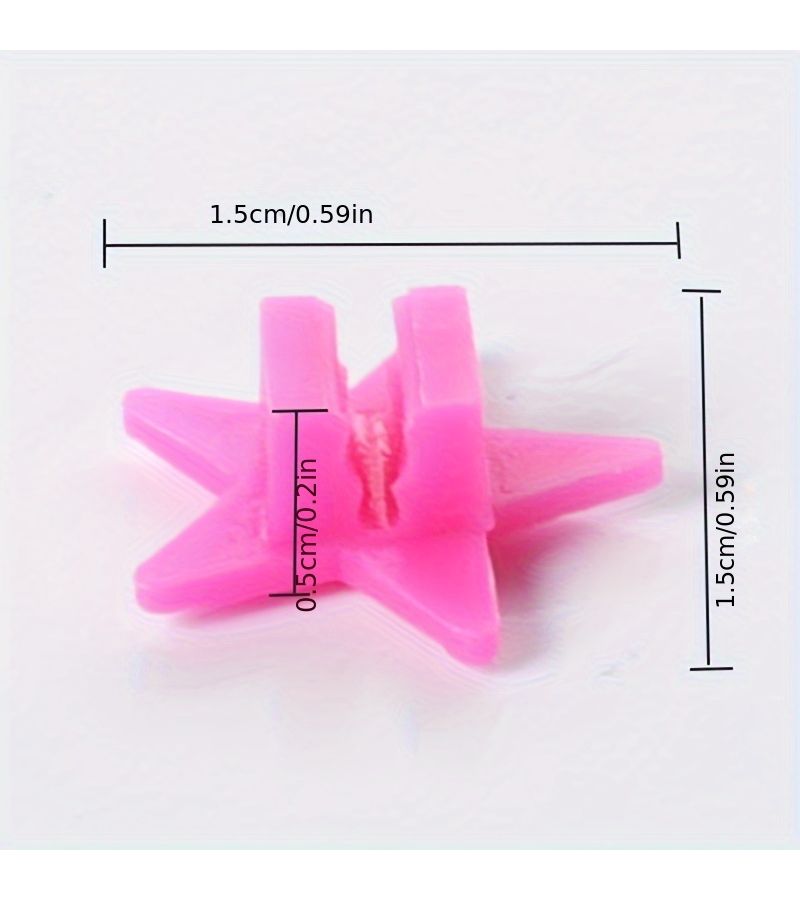 Mixed Color 36pcs Star Shaped Plastic Bicycle Spokes Beads Decor for Kids - Image 4