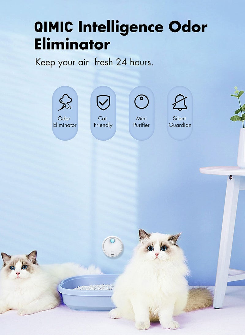 Excefore Smart Pet Smell Deodorizer, Litter Box Odor Eliminator, Auto On/Off, Rechargeable Dust-Free Litter Genie for Cat Litter Box, Bathroom Wardrobe and Small Area  - Image 2