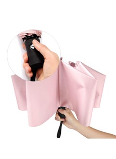 KYD Umbrella Windproof Travel Umbrella 12 Ribs Auto Open & Close Collapsible Folding Compact Umbrella for Backpack  - Image 2