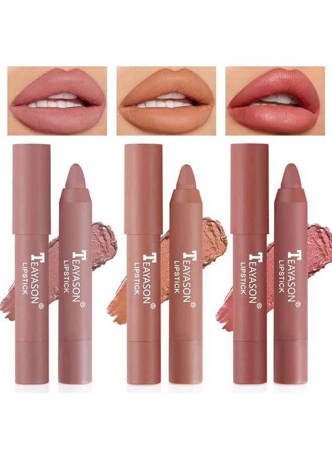 BINGBRUSH - BINGBRUSH 3 Colors Smooth Matte Lipstick Pack Set, Moisture Longwear Color Stick Ultimate Lip Crayon for Makeup Collection Matte Finish Waterproof Velvet Lipgloss Lip Stain - Image 1