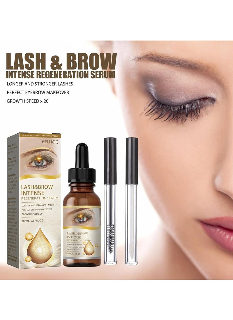 EELHOE Eyelash and Eyebrow Powerful Regeneration Essence 20ml Dark and Thick, with Curly Eyelashes That Are Natural  - Image 2