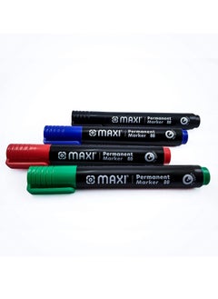Maxi 4-Piece Permanent Marker Chisel Tip Multicolour  - Image 3