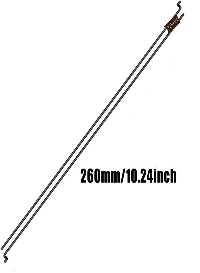 Yrhrol 20Pcs Adjustable Pushrod Connector Linkage Stopper 1.3mm + 20Pcs Nylon Control Horns 21x10 mm + 20Pcs 1.2 x 260mm Z Push Rods Parts Compatible for RC Airplane Plane Boat Replacement - Image 2