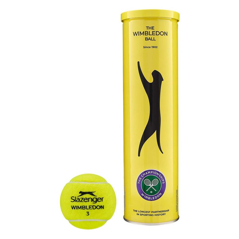 Slazenger Tennis Ball, Official Wimbledon Ball, ITF Approved, Metal tin (4 Balls) - Image 4