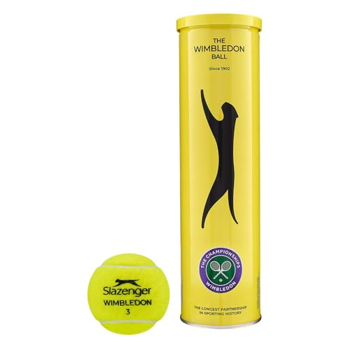 Slazenger Tennis Ball, Official Wimbledon Ball, ITF Approved, Metal tin (4 Balls) - Image 1