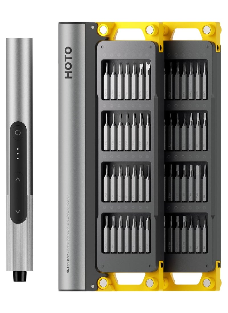 HOTO HOTO Electric Precision Screwdriver Master Set, 56-in-1 Mini Electric Cordless with 3 Torque Settings, Repair Tool Kit for Phone, Laptop, PS5, Glasses, Electronics-SNAPBLOQ S-A01  - Image 1