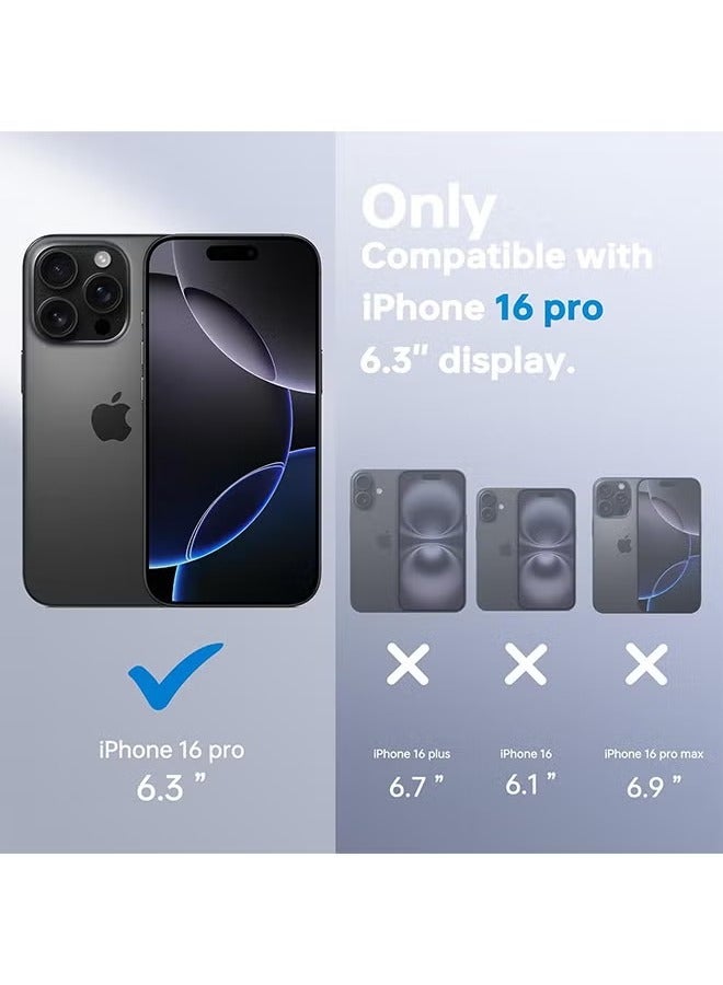 Frameless Phone Case Cover for iPhone 16 Pro, Ultra Thin Clear Hard PC Case Full Camera Coverage Shock Absorption Back Cover for iPhone 16 Pro, 6.3 inch - Clear - Image 2