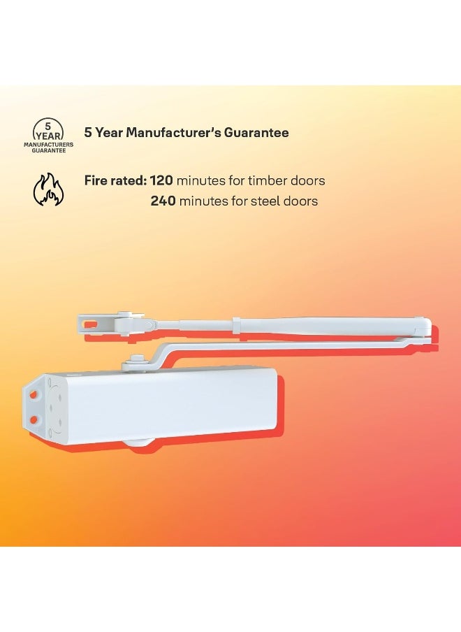 Yale 722 Pro Door Closer, White  - Image 4