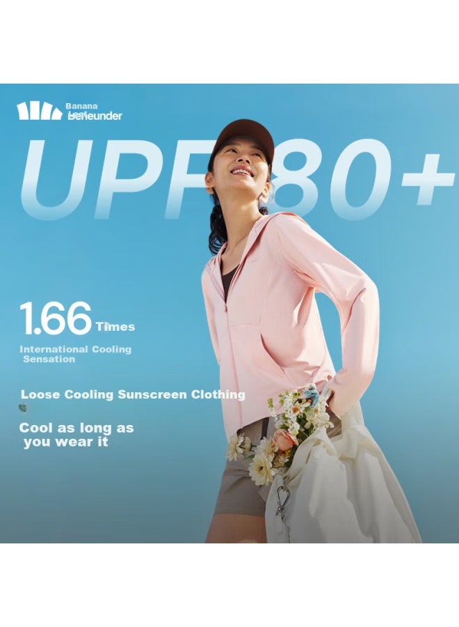 Beneunder Women'S Spring/Summer Cool Feeling Uv Protection Sunscreen Clothing New Style Al818 Light Blush Xl