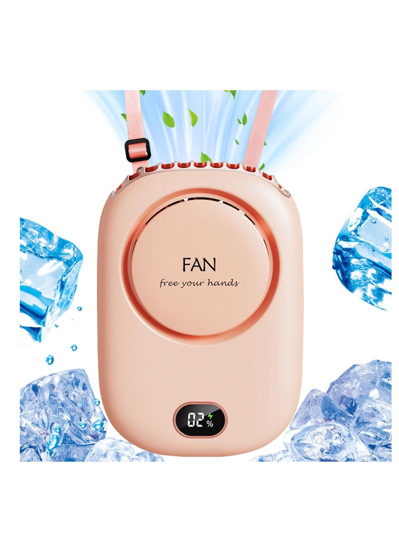 سونسر مروحة محمولة على الرقبة، مروحة شخصية بدون استخدام اليدين قابلة لإعادة الشحن عبر USB، مروحة شخصية بدون استخدام اليدين مع تصميم حبل قابل للتعديل مروحة سفر مدمجة 3 إعدادات سرعة الرياح مروحة يمكن ارتداؤها للسفر في الأماكن المغلقة في الهواء الطلق - Image 1