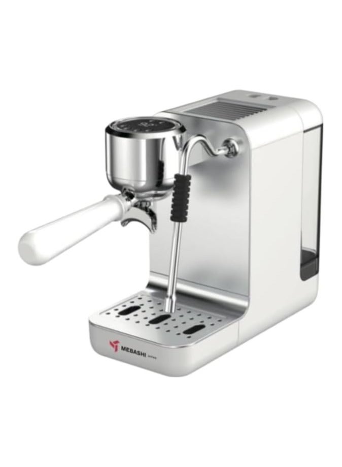 MEBASHI Espresso Coffee Machine with Top Screen - 1.4L, 19 Bar ULKA Pump, PID Temperature Control, (ME-ECM2114) (White)