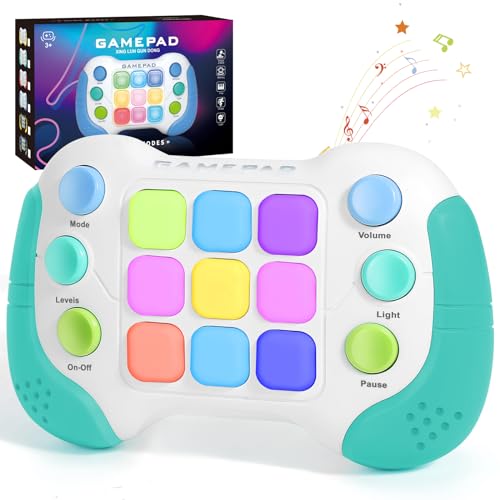 AOTIBO Fast Push Fidget Toys Handle Flashing Handheld Game for Kids Teens Adults Electronic Brain Memory Game Quick Push Buttons Gamepad Xmas Birthday Gifts STEM Toys for Boys Girls - Image 1