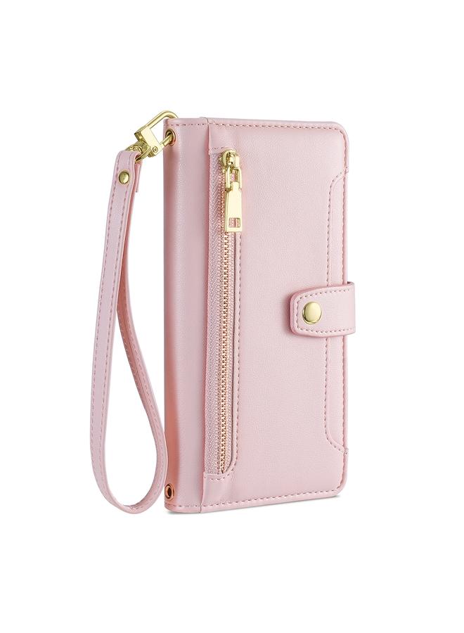 Zaboon Case For Honor X9a 5G Sheep Texture Cross-body Zipper Wallet Leather Phone Case - Image 2