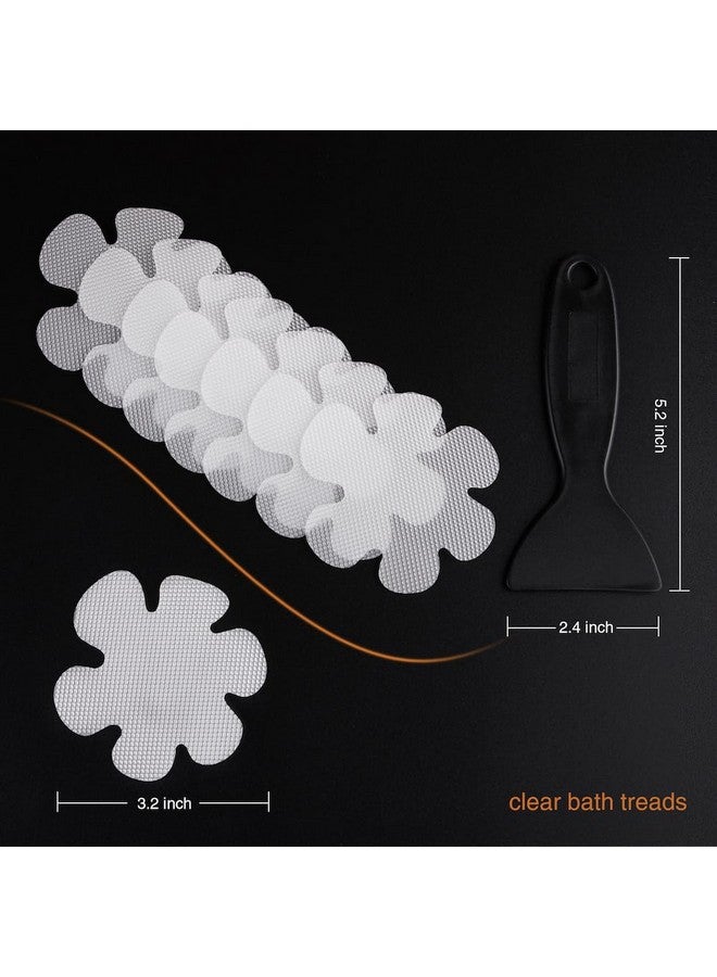 Secopad Original 36PCS Transparent Bathtub Stickers Non-Slip, Safety Shower Treads Adhesive Appliques with Premium Scraper - Image 2