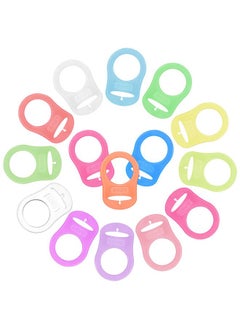 Patelai Patelai 15 Pieces Soft Silicone Baby Pacifier Clips Holders Silicone Adapter Rings Holder Baby Nipple Rings Baby Dummy Pacifier Holder for Baby Pacifiers (Assorted Colors)  - Image 1