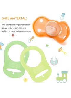Patelai Patelai 15 Pieces Soft Silicone Baby Pacifier Clips Holders Silicone Adapter Rings Holder Baby Nipple Rings Baby Dummy Pacifier Holder for Baby Pacifiers (Assorted Colors)  - Image 5