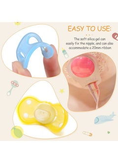 Patelai Patelai 15 Pieces Soft Silicone Baby Pacifier Clips Holders Silicone Adapter Rings Holder Baby Nipple Rings Baby Dummy Pacifier Holder for Baby Pacifiers (Assorted Colors)  - Image 3