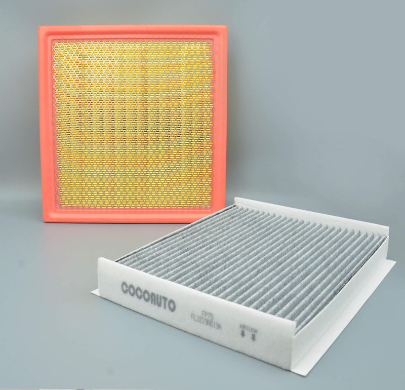 COCOAUTO Engine Cabin Air Filter Set for Ford F150 (2015-2026) 2.7L 3.0L 3.3L 3.5L 5.0L, Ford Expedition Lincoln Navigator (2018-2024), Replace FL3Z19N619A FP79 FA1883 - Image 2