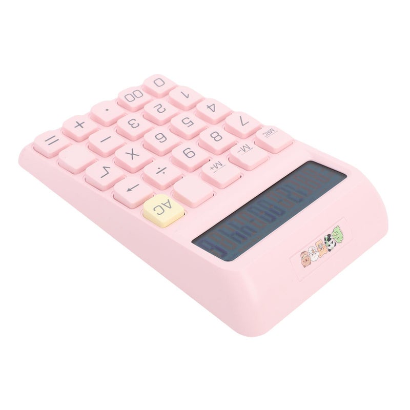 Pink Desktop Calculator With Large Buttons Clear LCD Display For Office School Business - Image 3