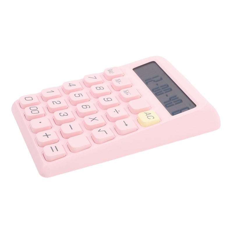 Pink Desktop Calculator With Large Buttons Clear LCD Display For Office School Business - Image 4