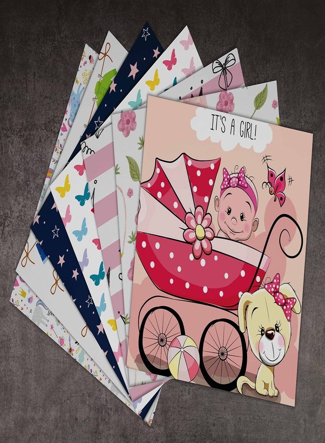 Inkdotpot 25 Sheets Baby Girl Scrapbook Paper Pad 6x6, Single-Sided Scrapbook Paper- Colorful Cardstock Paper Scrapbooking DIY Decorative Background Cardmaking Supplies- Journal Craft Paper - Image 5