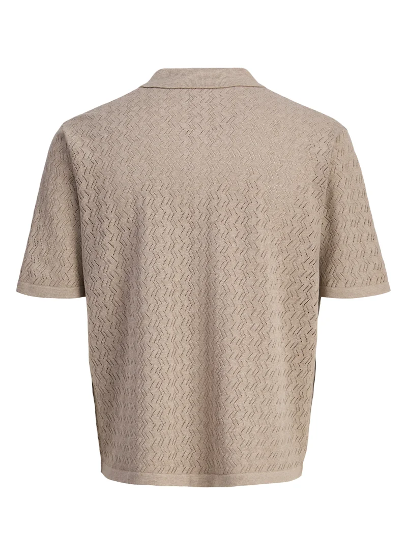جاك اند جونز Knitted Short Sleeve Shirt