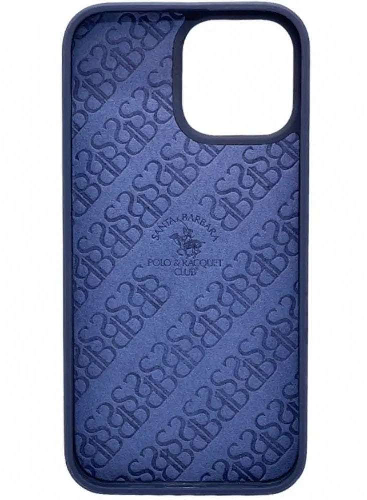 Santa Barabara Polo Santa Barbara Polo Case Apple  Franco Series Genuine Santa Barbara Leather Case Blue IPhone 13 Pro Max - Image 4