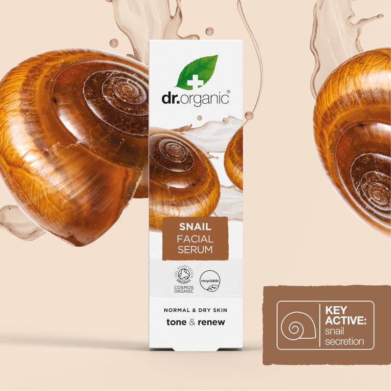 dr.organic Dr. Organic Snail Gel Facial Serum | Hydrates and Restores Skin, Reduces Fine Lines, Natural, Certified Organic, Paraben & SLS-Free, 30 mL / 1 fl oz - Image 5