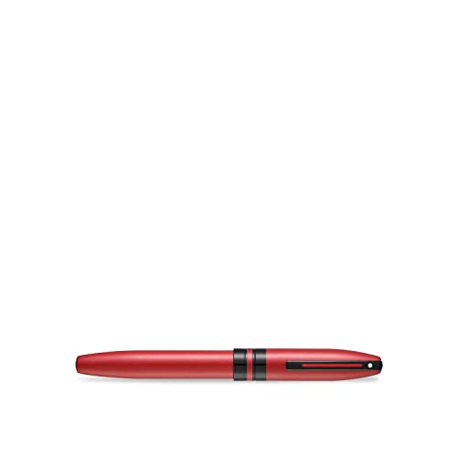 Sheaffer 9111 Icon Fountain Pen (Fine) - Metallic Red with Glossy Black PVD Trim - Image 4