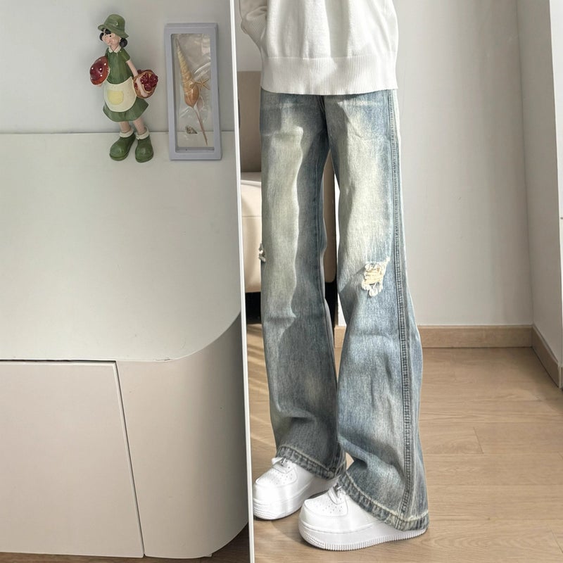 Unisex Classic Denim Jeans Loose Fit Daily Outdoor Wear - Image 2