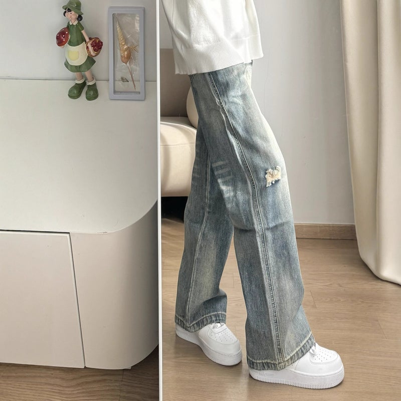Unisex Classic Denim Jeans Loose Fit Daily Outdoor Wear - Image 5