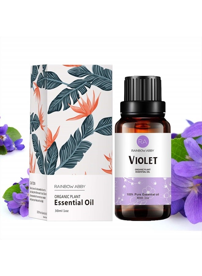 Rainbow Abby Violet Essential Oil, 100% Pure Diffuser Oil Violet Oil for Diffuser, Massage, Skin Care, Yoga, Sleep - 30ML - Image 1