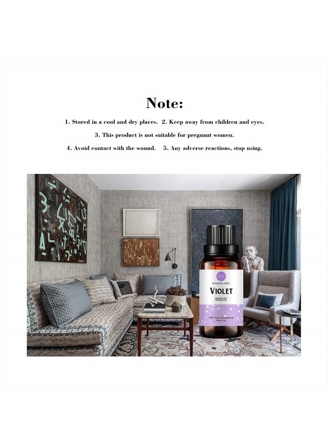 Rainbow Abby Violet Essential Oil, 100% Pure Diffuser Oil Violet Oil for Diffuser, Massage, Skin Care, Yoga, Sleep - 30ML - Image 5