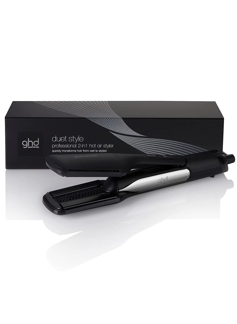 مصفف الشعر بالهواء الساخن 2 في 1 من دويت جي اتش دي باللون الأسود - Image 1