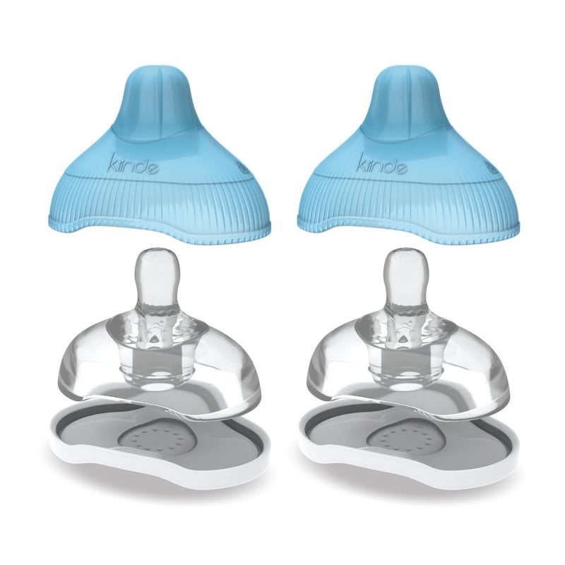 كايندي Twist Active Latch Nipples for Breast Milk or Formula Feeding - Medium Flow (2 Pack) - Image 1