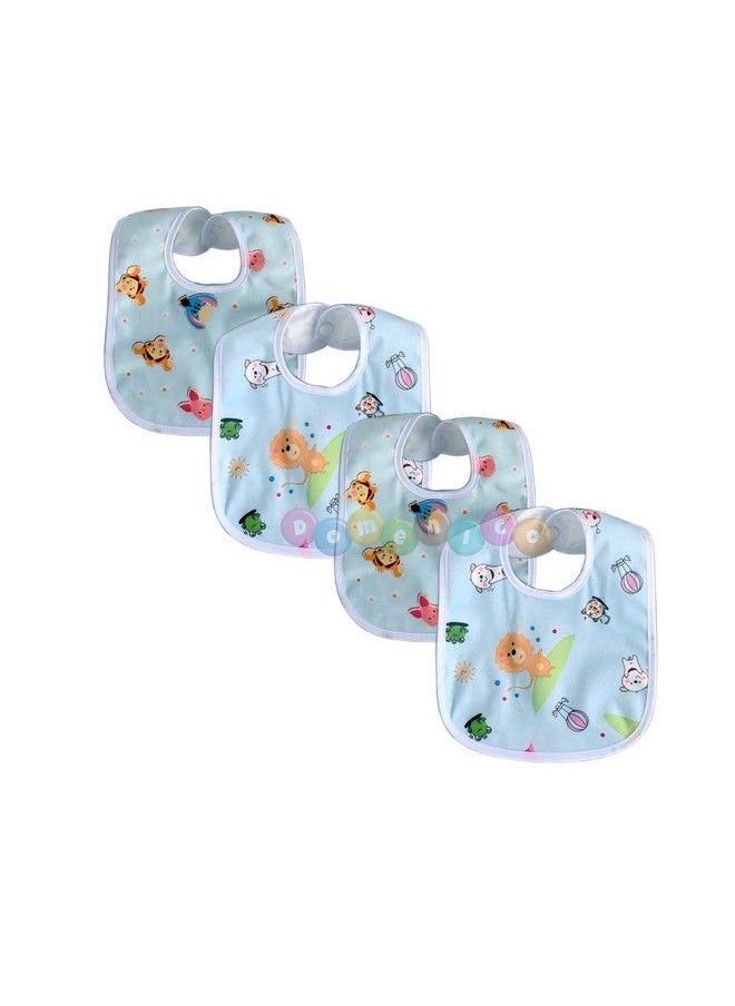 DOMENICO - Baby Soft Feeding Bibs Apron Cute Multi Print;With Tich Button; Waterproof Newborn Baby Bib Set - Image 1