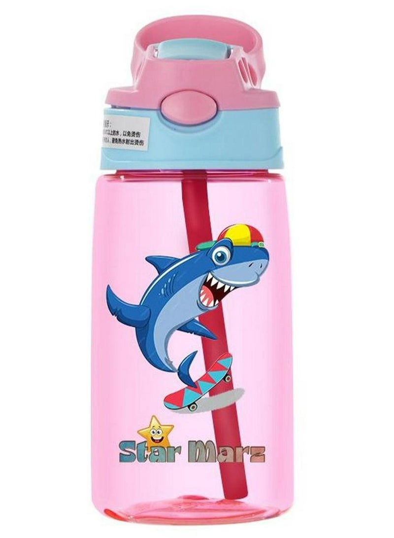 Starmarz StarMarz - Unicorn Blue Bento Glitter Lunch Box wth Plastic Water Bottle Shark (480ml) - Pink - Image 2
