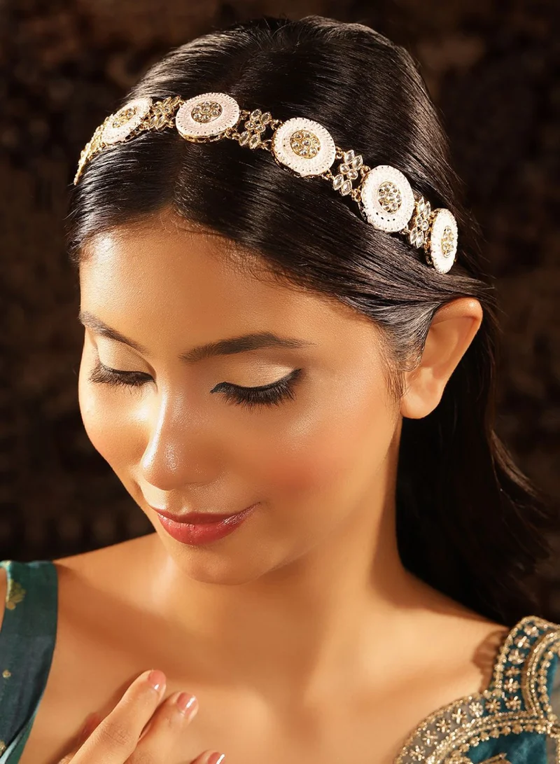 Priyaasi Kundan Studded Maang Tikka Head Jewellery