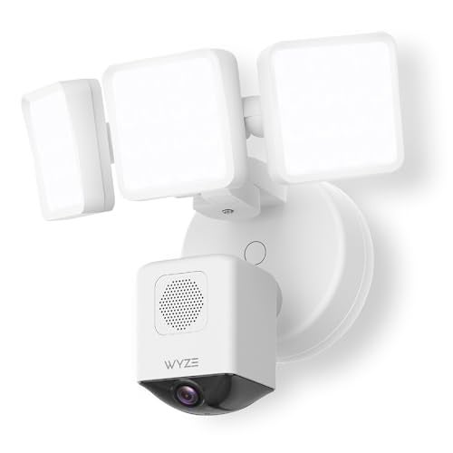 WYZE Floodlight Camera Pro, PCMag Editors' Choice 3000-Lumen LEDs, 2.5K HD Outdoor Security Camera, 180° Wide View, Motion Detection, Color Night Vision, Works with Alexa & Google-White - Image 1