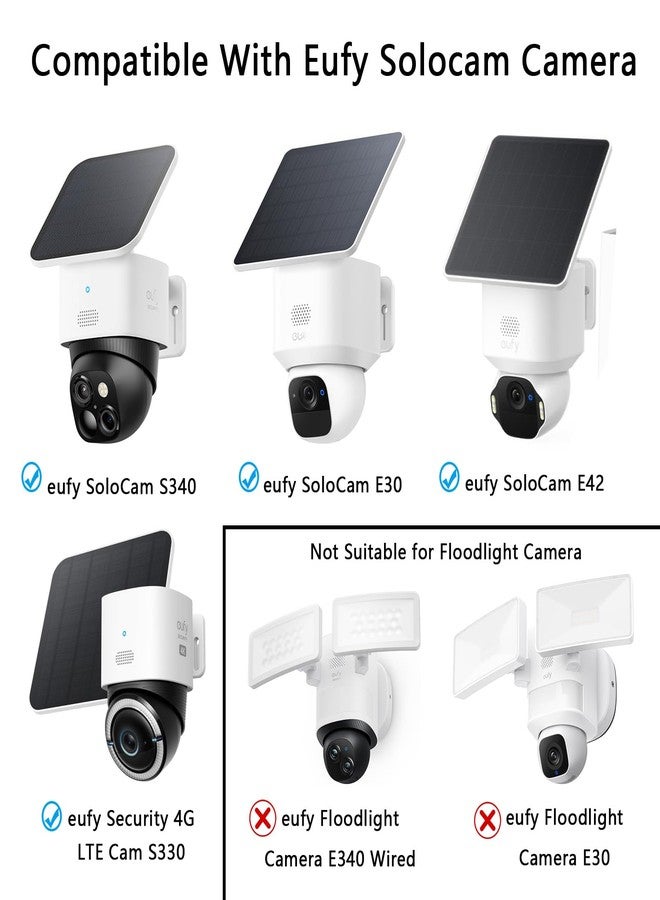 TEKCAM Metal Corner Mount Compatible with Eufy Security SoloCam S340, E30 Camera, Eufy Floodlight Camera E340 Wired, E30, S330, PTZ Camera (1 PCS) - Image 2