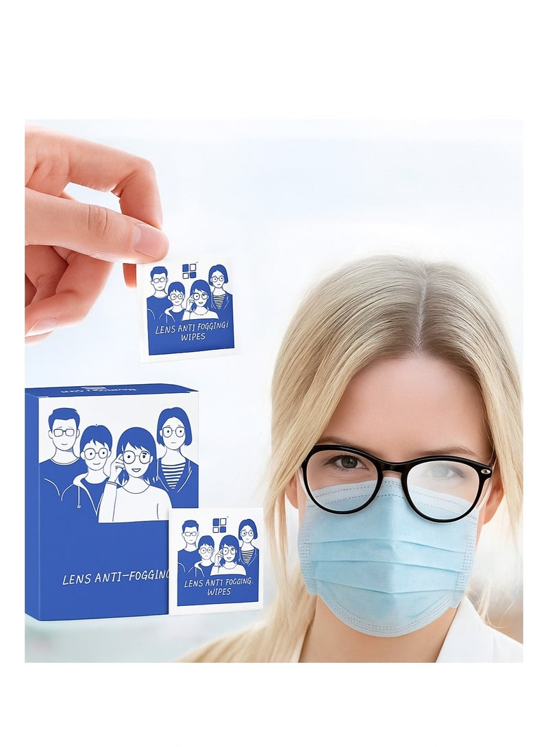 مناديل تنظيف العدسات المضادة للضباب، مبللة مسبقًا ومغلفة بشكل فردي،  المضادة للضباب مع قطعة قماش من الألياف الدقيقة لتنظيف النظارات وعدسات الكاميرا-176 - Image 3