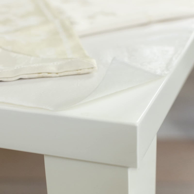 Benson Mills Deluxe Heavy Duty Vinyl Table Pad, Premium Table Protector, Waterproof with Flannel Backing, Quilted Design and Customizable (Off-White, 52" X 90" Rectangular) - Image 5