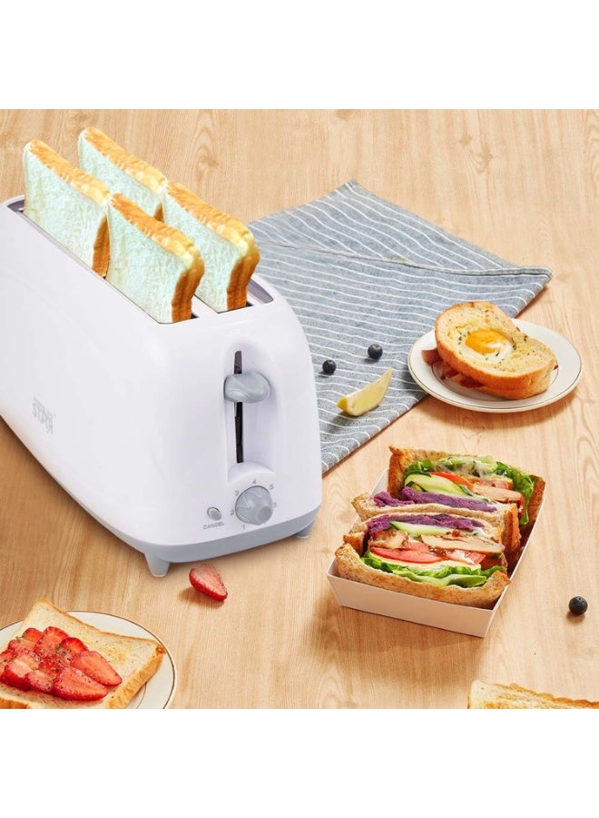 Winning Star 4-Slice Sandwich & Breakfast Maker (ST-9360) | 1200W Automatic Bread Toaster Machine with 7 Browning Settings, Double-Sided Heating, Rotary Knob Control & Pop-Up Function – Compact Toaster Grill - Image 4