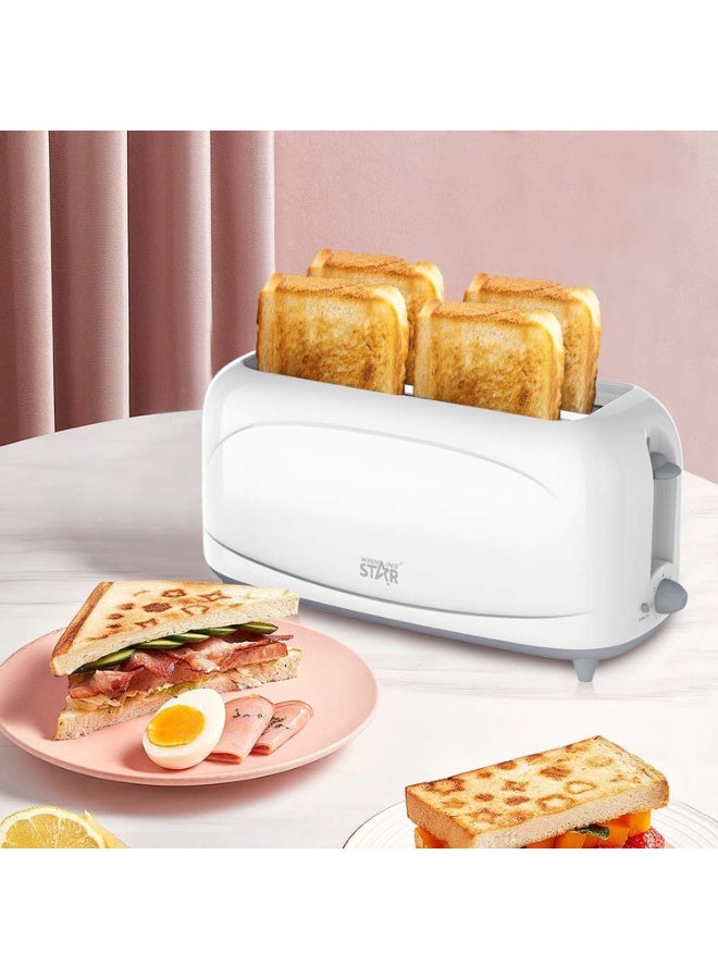 Winning Star 4-Slice Sandwich & Breakfast Maker (ST-9360) | 1200W Automatic Bread Toaster Machine with 7 Browning Settings, Double-Sided Heating, Rotary Knob Control & Pop-Up Function – Compact Toaster Grill - Image 5